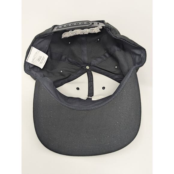 Vintage Camel Black Hat Cap Snap Back Cigarettes Silver/White Logo Advertising - Picture 6 of 7